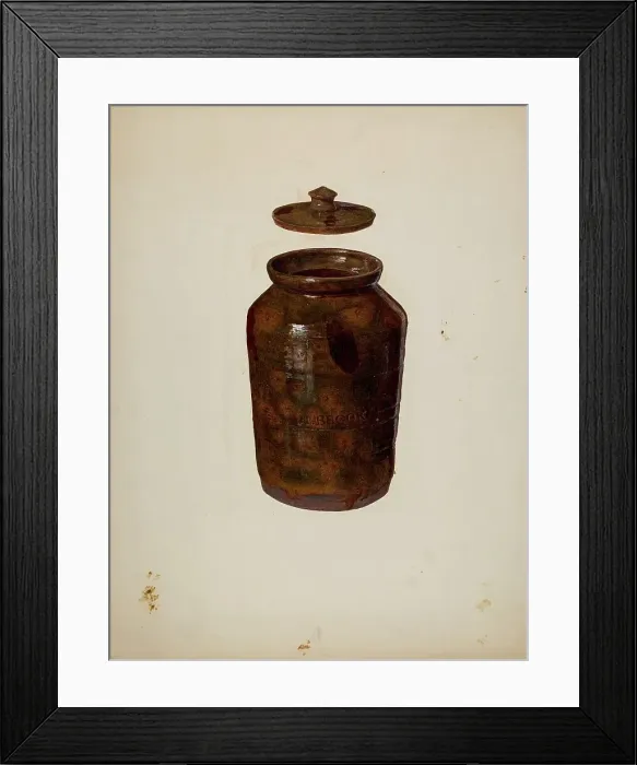 Framed Print : Covered Jar, c. 1940. Creator: John Collins Framed Print : Covered Jar, c. 1940. Creator: John Collins