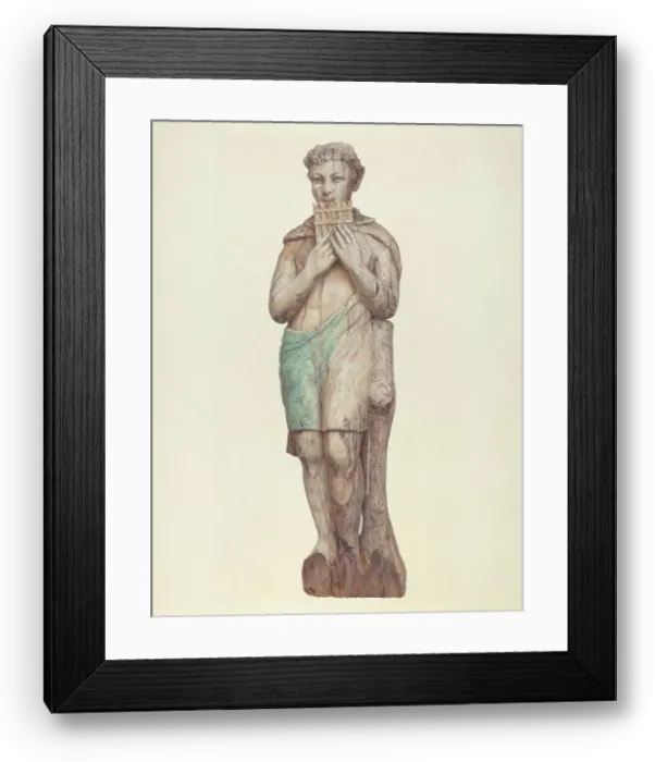 Framed Print : Circus Wagon Figure: Pan, c. 1938. Creator: John Collins Framed Print : Circus Wagon Figure: Pan, c. 1938. Creator: John Collins
