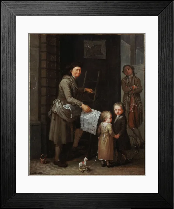 Framed Print : Le Colleur d'affiche, between 1735 and 1740. Creator: Etienne Jeaurat Framed Print : Le Colleur d'affiche, between 1735 and 1740. Creator: Etienne Jeaurat