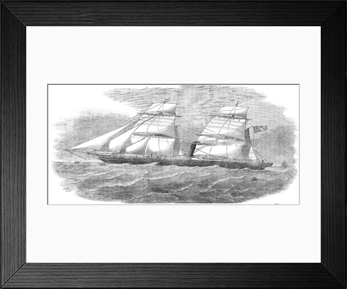 Framed Print : The new Screw Steamer Barwon, 1854. Creator: Unknown. The new Screw Steamer Barwon, 1854. Creator: Unknown Framed Print : The new Screw Steamer Barwon, 1854. Creator: Unknown. The new Screw Steamer Barwon, 1854. Creator: Unknown
