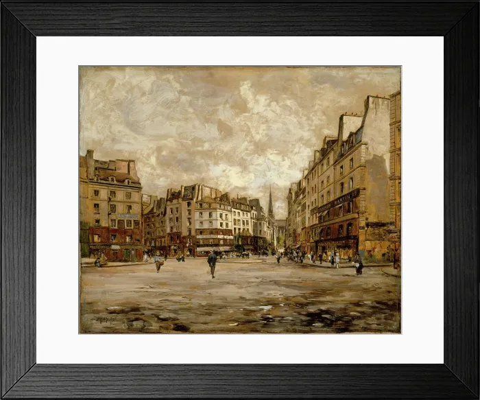 Framed Print : Place Maubert, in 1888, 1888. Creator: Unknown Framed Print : Place Maubert, in 1888, 1888. Creator: Unknown