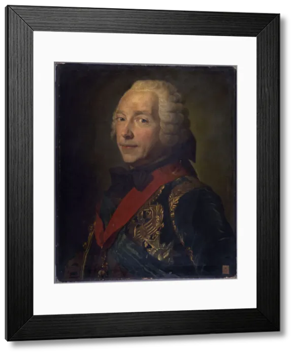 Framed Print : Portrait de Charles-Louis-Auguste Fouquet, ducde Belle-Isle (1684-1761), maréchal de... after 1748. Creator: Maurice-Quentin de La Tour Framed Print : Portrait de Charles-Louis-Auguste Fouquet, ducde Belle-Isle (1684-1761), maréchal de... after 1748. Creator: Maurice-Quentin de La Tour