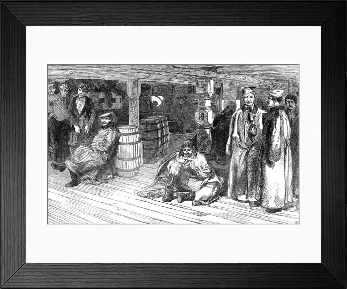 Framed Print : The Devonshire - Russian Prisoners between Decks, 1854. Creator: Unknown. The Devonshire - Russian Prisoners between Decks, 1854. Creator: Unknown Framed Print : The Devonshire - Russian Prisoners between Decks, 1854. Creator: Unknown. The Devonshire - Russian Prisoners between Decks, 1854. Creator: Unknown