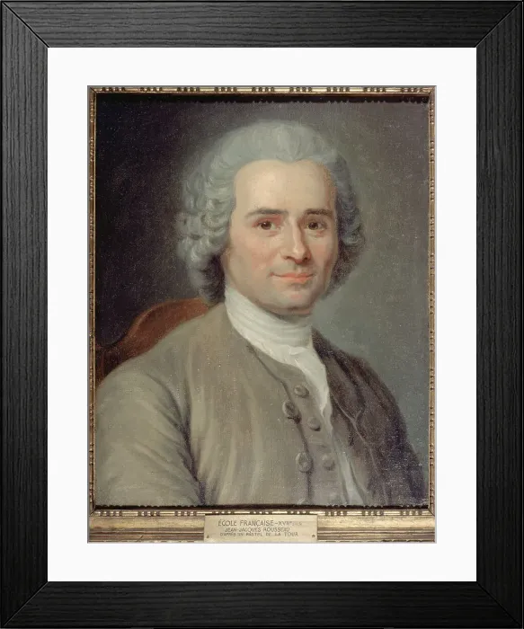 Framed Print : Portrait de Jean-Jacques Rousseau (1712-1778), écrivain et philosophe, after 1753. Creator: Maurice-Quentin de La Tour Framed Print : Portrait de Jean-Jacques Rousseau (1712-1778), écrivain et philosophe, after 1753. Creator: Maurice-Quentin de La Tour