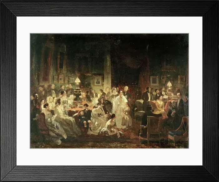 Framed Print : Le Salon de M. Irisson, le soir du 19 août 1839, c1844. Creator: Prosper Lafaye Framed Print : Le Salon de M. Irisson, le soir du 19 août 1839, c1844. Creator: Prosper Lafaye