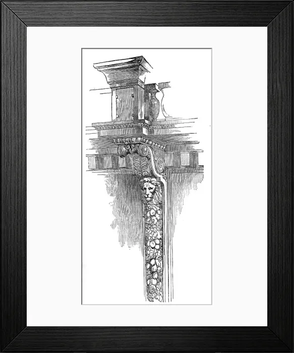 Framed Print : Truss Supporting the Gallery, St. George's Hall, Liverpool, 1854. Creator: Unknown Framed Print : Truss Supporting the Gallery, St. George's Hall, Liverpool, 1854. Creator: Unknown