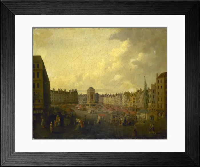 Framed Print : Le marché des Innocents, vers 1791, c1791. Creator: Pierre-Joseph Lafontaine Framed Print : Le marché des Innocents, vers 1791, c1791. Creator: Pierre-Joseph Lafontaine