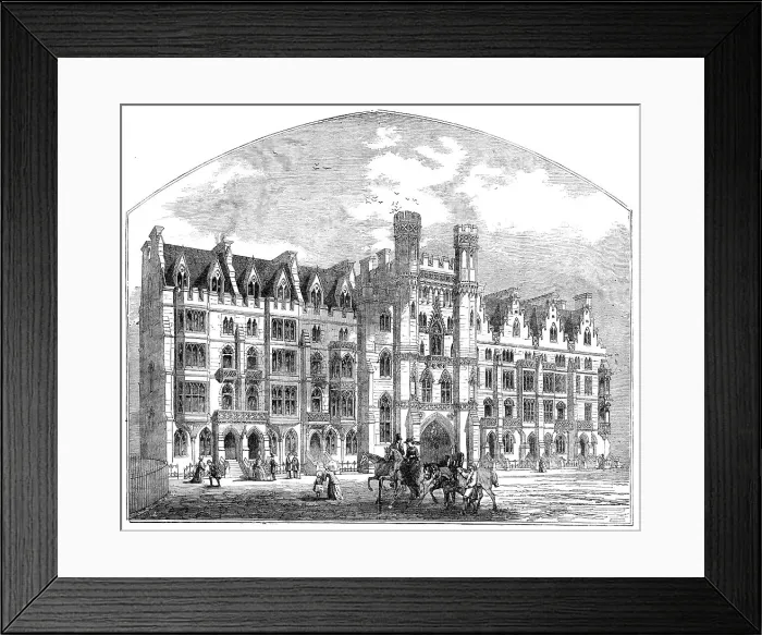Framed Print : Westminster Improvements - New Houses in the Broad Sanctuary, 1854. Creator: Unknown Framed Print : Westminster Improvements - New Houses in the Broad Sanctuary, 1854. Creator: Unknown