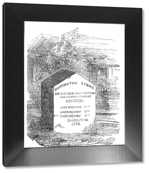 'The Whityngton Stone', 1854. Creator: Unknown. 'The Whityngton Stone', 1854. Creator: Unknown