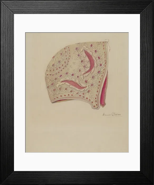 Framed Print : Baby Bonnet, 1935 / 1942. Creator: Anne Colman Framed Print : Baby Bonnet, 1935 / 1942. Creator: Anne Colman