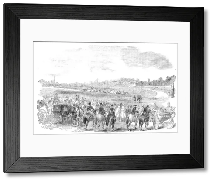 Framed Print : New Race-Course and Hippodrome, at Longchamps, 1854. Creator: Unknown Framed Print : New Race-Course and Hippodrome, at Longchamps, 1854. Creator: Unknown
