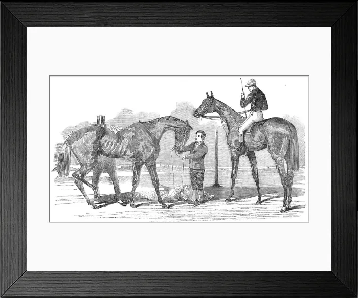Framed Print : The Doncaster Winners: St. Leger - Knight of St. George'; Doncaster Cup - Virago, 1854. Creator: Unknown. The Doncaster Winners: St. Leger - Knight of St. George'; Doncaster Cup - Virago, 1854. Creator: Unknown Framed Print : The Doncaster Winners: St. Leger - Knight of St. George'; Doncaster Cup - Virago, 1854. Creator: Unknown. The Doncaster Winners: St. Leger - Knight of St. George'; Doncaster Cup - Virago, 1854. Creator: Unknown