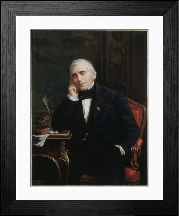 Framed Print : Portrait of Eugène Scribe (1791-1861), dramatic author, 1863. Creator: Émile Vernet-Lecomte