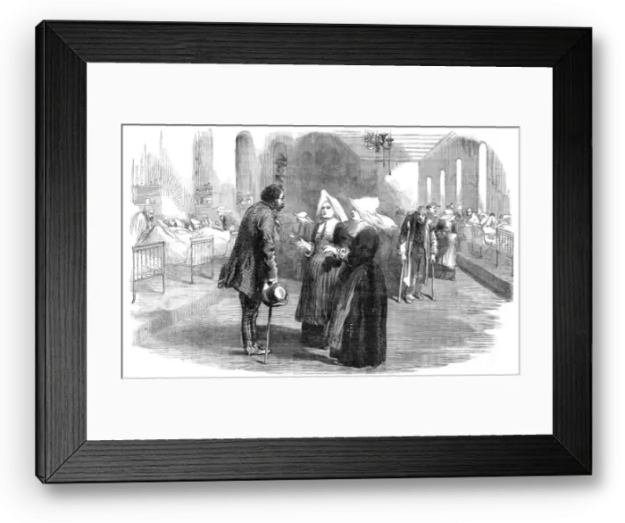 Framed Print : Sisters of Charity (St. Benoit), in the new Hospital, at Pera, 1854. Creator: Unknown Framed Print : Sisters of Charity (St. Benoit), in the new Hospital, at Pera, 1854. Creator: Unknown