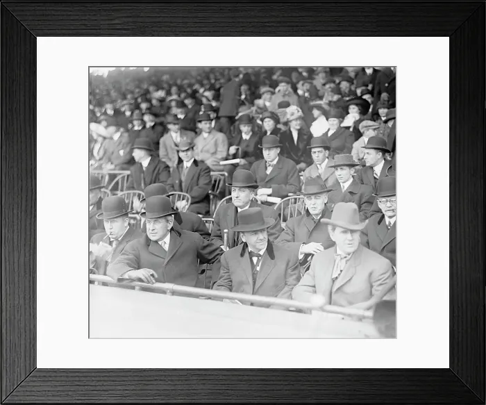 Framed Print : Baseball - Professional, Front: Sec. Garrison; Daniels; C.L. Berryman. Rear: James M. Baker... 1913 Creator: Harris & Ewing. Baseball - Professional, Front: Sec. Garrison; Daniels; C.L. Berryman. Rear: James M Framed Print : Baseball - Professional, Front: Sec. Garrison; Daniels; C.L. Berryman. Rear: James M. Baker... 1913 Creator: Harris & Ewing. Baseball - Professional, Front: Sec. Garrison; Daniels; C.L. Berryman. Rear: James M