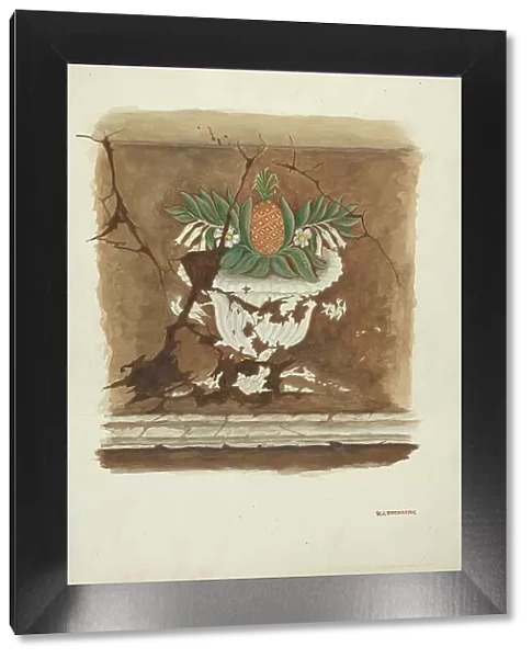 Wall Painting - Pineapple Motif, c. 1937. Creator: W. J. Goodacre