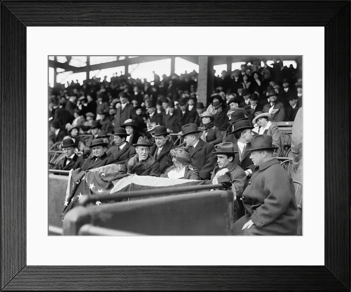 Framed Print : Baseball - Professional, Wilson At Game, 1913. Creator: Harris & Ewing. Baseball - Professional, Wilson At Game, 1913. Creator: Harris & Ewing Framed Print : Baseball - Professional, Wilson At Game, 1913. Creator: Harris & Ewing. Baseball - Professional, Wilson At Game, 1913. Creator: Harris & Ewing