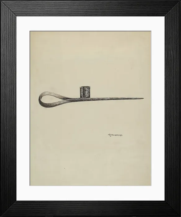Framed Print : Candle Holder, c. 1939. Creator: W. J. Goodacre Framed Print : Candle Holder, c. 1939. Creator: W. J. Goodacre