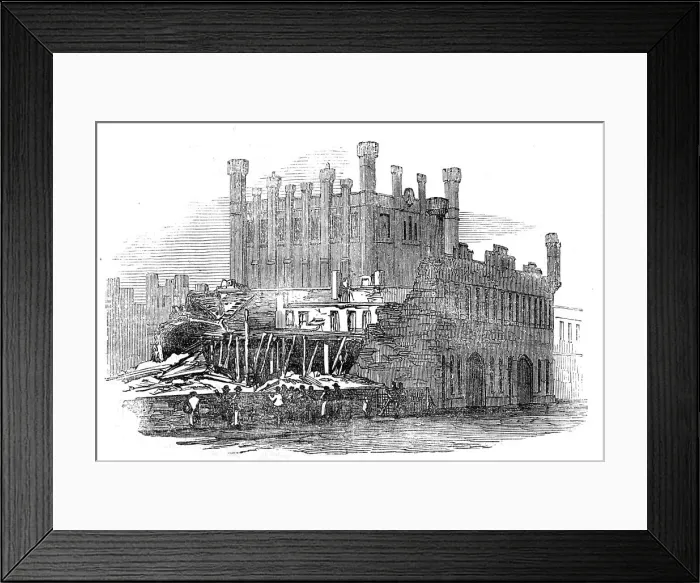 Framed Print : Accident at the Castle Mills, Sheffield, 1854. Creator: Unknown Framed Print : Accident at the Castle Mills, Sheffield, 1854. Creator: Unknown