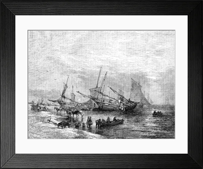 Framed Print : The Lowestoft Herring Fishery - drawn by E. Duncan, 1854. Creator: Unknown. The Lowestoft Herring Fishery - drawn by E. Duncan, 1854. Creator: Unknown Framed Print : The Lowestoft Herring Fishery - drawn by E. Duncan, 1854. Creator: Unknown. The Lowestoft Herring Fishery - drawn by E. Duncan, 1854. Creator: Unknown