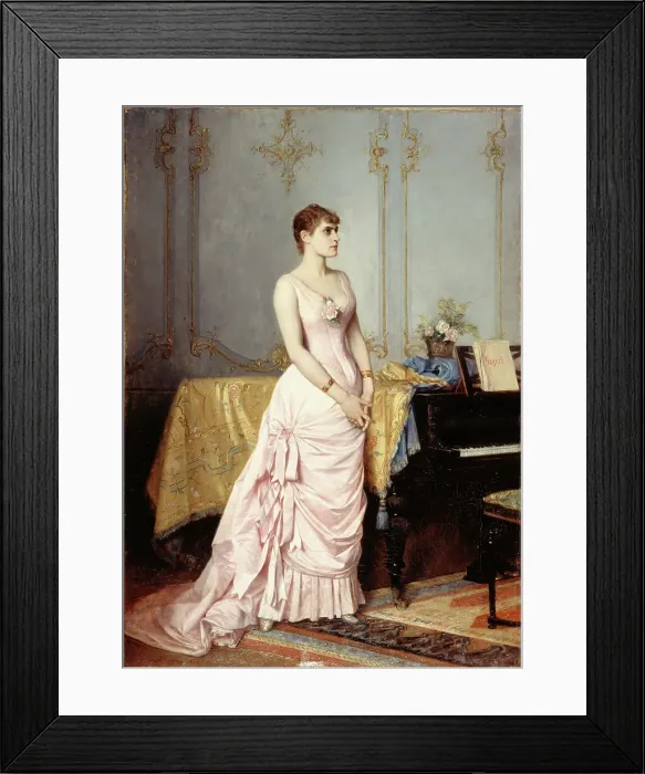 Framed Print : Portrait of Rose Caron (1857-1890), singer, 1886. Creator: Auguste Toulmouche Framed Print : Portrait of Rose Caron (1857-1890), singer, 1886. Creator: Auguste Toulmouche