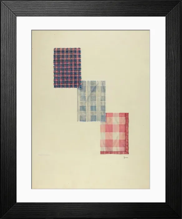 Framed Print : Zoar Plaids, c. 1939. Creator: Jerry Guinta Framed Print : Zoar Plaids, c. 1939. Creator: Jerry Guinta