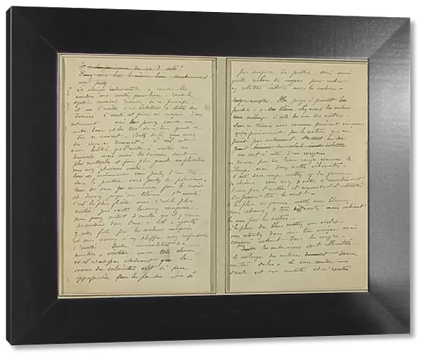 Manuscript Pages [recto], 1884-1888. Creator: Paul Gauguin