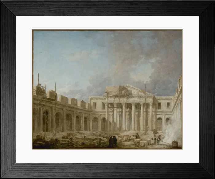 Framed Print : L'Ecole de chirurgie en construction, 1773. Creator: Hubert Robert Framed Print : L'Ecole de chirurgie en construction, 1773. Creator: Hubert Robert