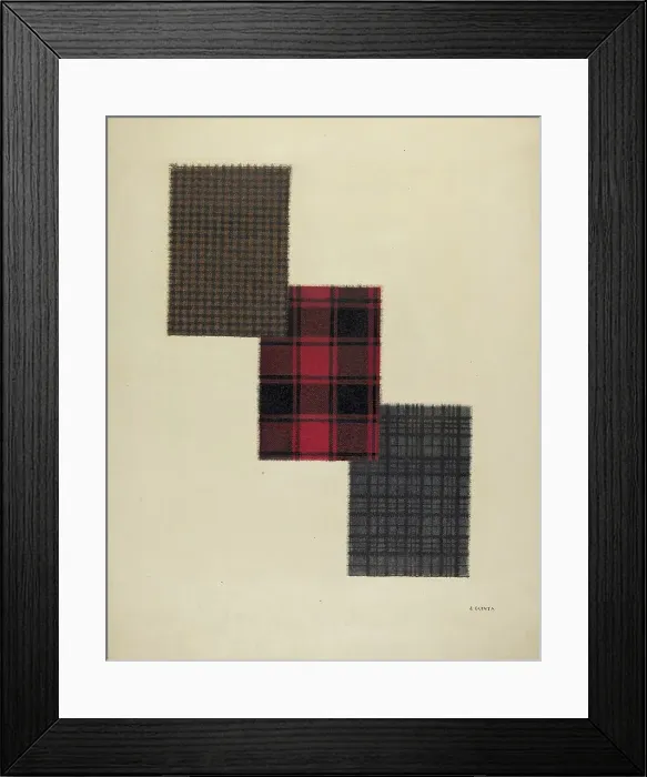 Framed Print : Zoar Cloth Samples, c. 1937. Creator: Jerry Guinta Framed Print : Zoar Cloth Samples, c. 1937. Creator: Jerry Guinta