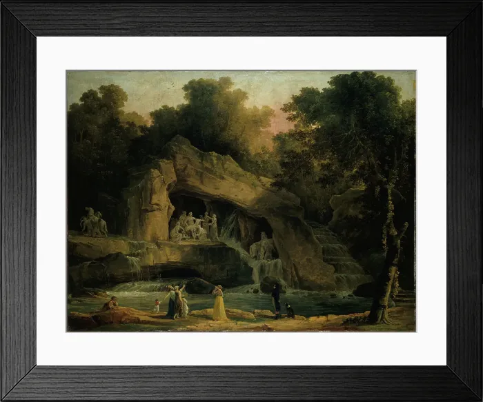 Framed Print : Les Bains d'Apollon à Versailles, 1803. Creator: Hubert Robert
