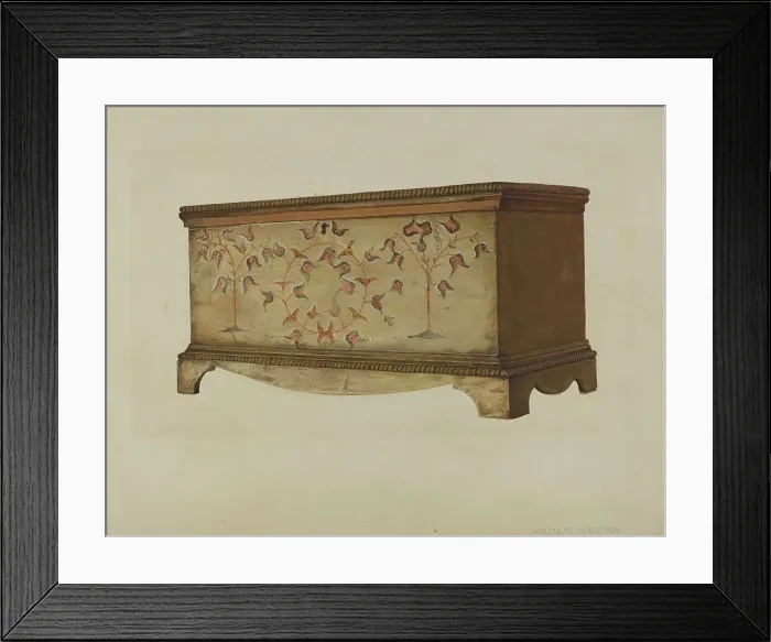 Framed Print : Pa. German Chest, c. 1936. Creator: Malcolm Hackney Framed Print : Pa. German Chest, c. 1936. Creator: Malcolm Hackney
