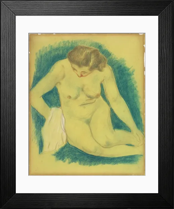 Framed Print : Seated Nude Seen from Above, 1888 / 1889. Creator: Paul Gauguin Framed Print : Seated Nude Seen from Above, 1888 / 1889. Creator: Paul Gauguin