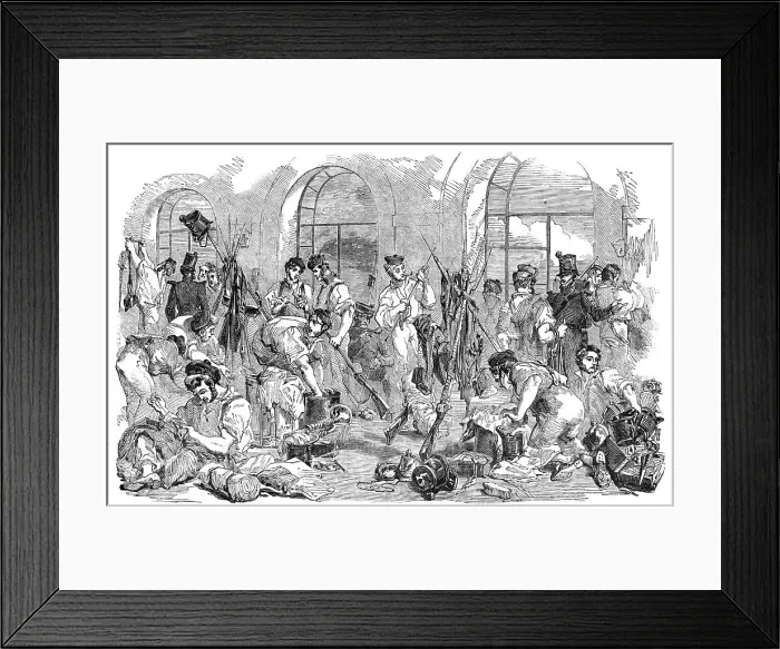 Framed Print : British Infantry in Barracks, at Gallipoli, 1854. Creator: Unknown Framed Print : British Infantry in Barracks, at Gallipoli, 1854. Creator: Unknown