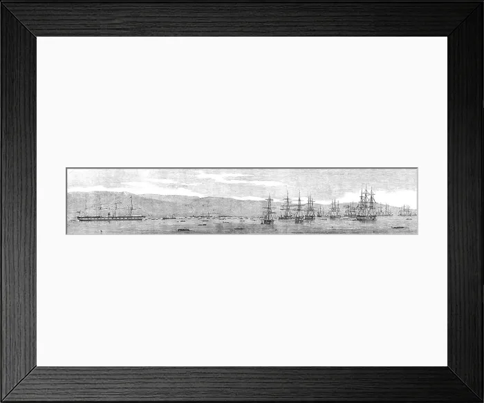Framed Print : The Transport Fleet Embarking the Troops, at Varna, 1854. Creator: Unknown Framed Print : The Transport Fleet Embarking the Troops, at Varna, 1854. Creator: Unknown