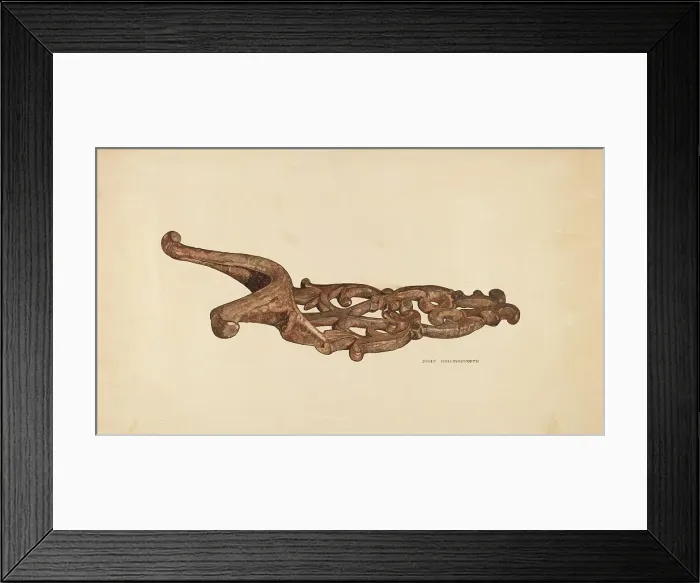 Framed Print : Bootjack, c. 1940. Creator: Doris Hollingsworth Framed Print : Bootjack, c. 1940. Creator: Doris Hollingsworth