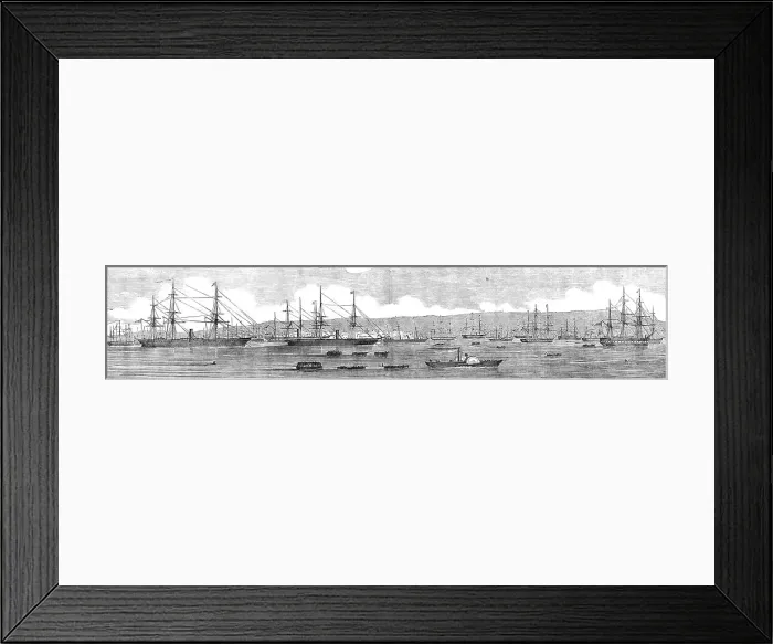 Framed Print : The Transport Fleet Embarking the Troops, at Varna, 1854. Creator: Unknown Framed Print : The Transport Fleet Embarking the Troops, at Varna, 1854. Creator: Unknown