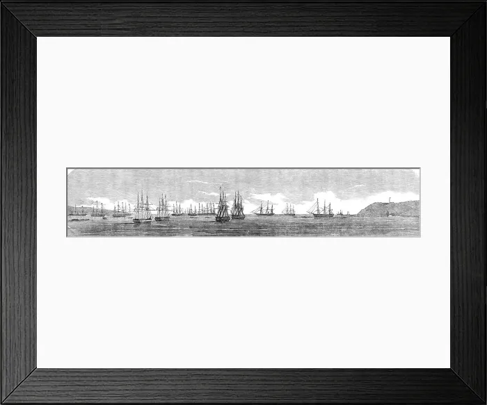 Framed Print : The Transport Fleet Embarking the Troops, at Varna, 1854. Creator: Unknown Framed Print : The Transport Fleet Embarking the Troops, at Varna, 1854. Creator: Unknown