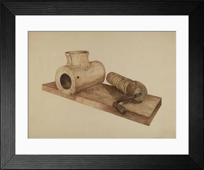 Framed Print : Potato Grinder, c. 1940. Creator: Doris Hollingsworth Framed Print : Potato Grinder, c. 1940. Creator: Doris Hollingsworth