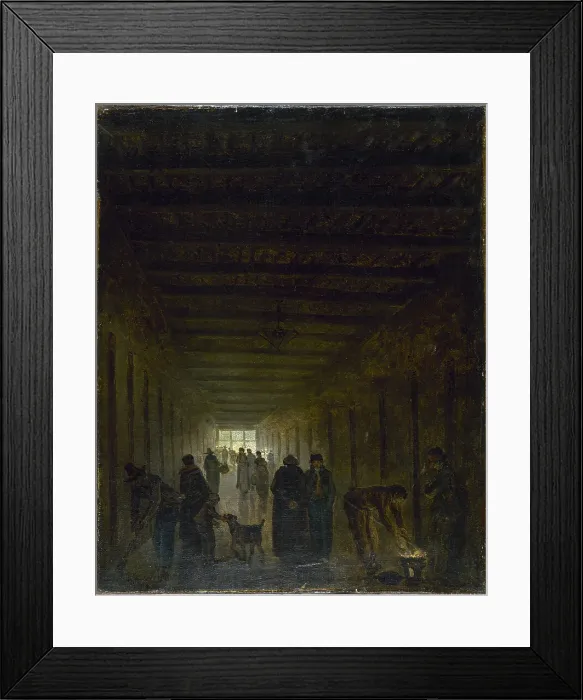 Framed Print : Corridor de la prison Saint-Lazare vers 1794, c1794. Creator: Hubert Robert Framed Print : Corridor de la prison Saint-Lazare vers 1794, c1794. Creator: Hubert Robert