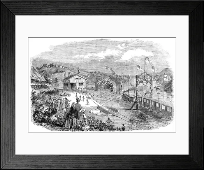 Framed Print : The Norwegian Trunk Railway - Eisvold Station, 1854. Creator: Unknown Framed Print : The Norwegian Trunk Railway - Eisvold Station, 1854. Creator: Unknown