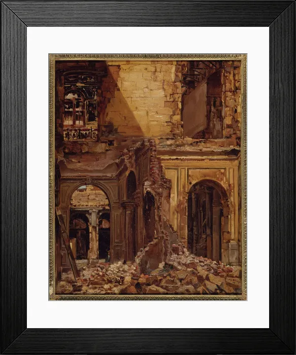 Framed Print : Ruins of Tuileries, after the fire of 1871. Creator: Unknown Framed Print : Ruins of Tuileries, after the fire of 1871. Creator: Unknown