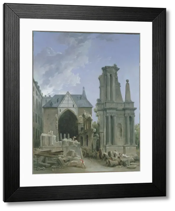 Framed Print : L'Eglise des Feuillants en démolition, c1804. Creator: Hubert Robert Framed Print : L'Eglise des Feuillants en démolition, c1804. Creator: Hubert Robert