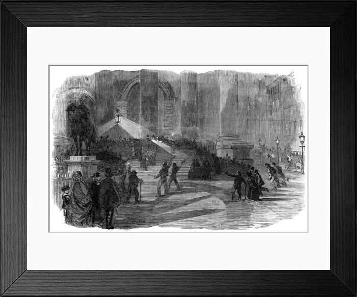 Framed Print : The Lord Mayor Proclaiming at the Royal Exchange the Victory on the Alma, 1854. Creator: Unknown Framed Print : The Lord Mayor Proclaiming at the Royal Exchange the Victory on the Alma, 1854. Creator: Unknown