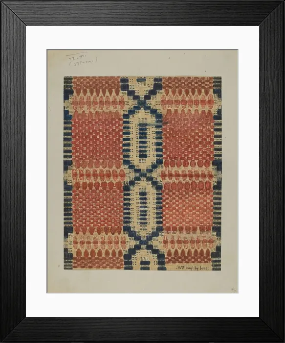 Framed Print : Coverlet, 1935 / 1942. Creator: Willoughby Ions Framed Print : Coverlet, 1935 / 1942. Creator: Willoughby Ions