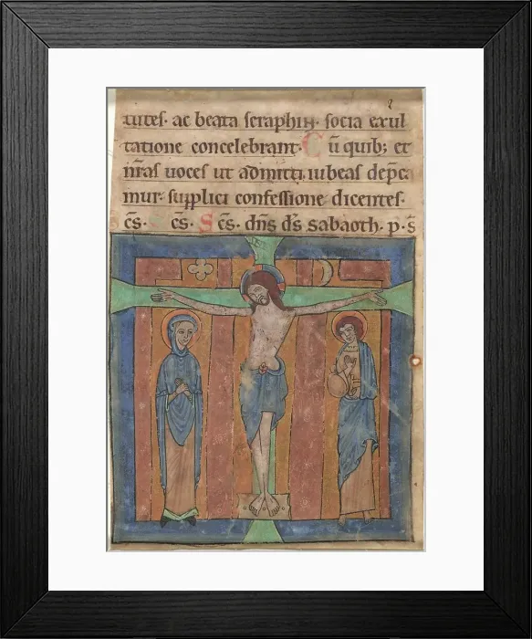 Framed Print : The Crucifixion, late 12th century. Creator: Unknown