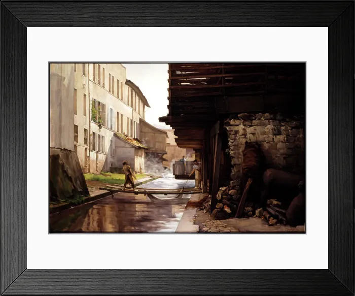 Framed Print : Tannery on the Bievre, c1892. Creator: Unknown Framed Print : Tannery on the Bievre, c1892. Creator: Unknown