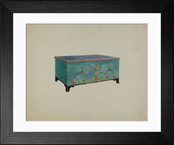 Framed Print : Pa. German Chest, c. 1940. Creator: Eileen Knox Framed Print : Pa. German Chest, c. 1940. Creator: Eileen Knox