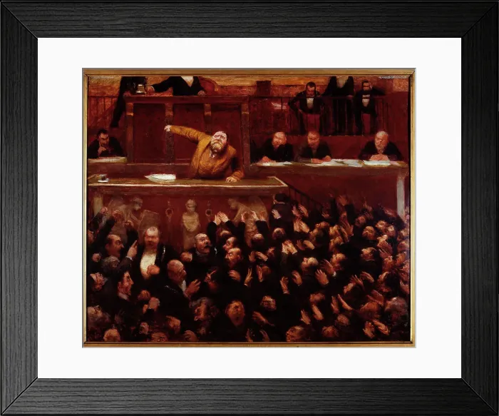 Framed Print : Jean Jaurès (1859-1914), à la tribune de la Chambre des députés, 1903. Creator: Jean Veber Framed Print : Jean Jaurès (1859-1914), à la tribune de la Chambre des députés, 1903. Creator: Jean Veber