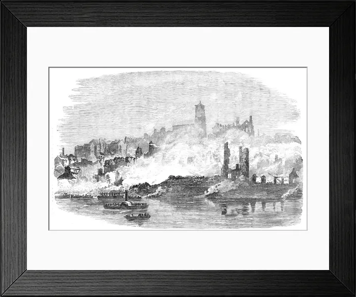 Framed Print : Remains at Gateshead - Site of the Explosion, 1854. Creator: Unknown Framed Print : Remains at Gateshead - Site of the Explosion, 1854. Creator: Unknown