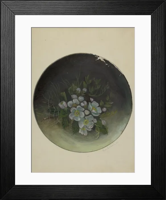 Framed Print : Pa. German Plate, 1937. Creator: Paul Lauterbach Framed Print : Pa. German Plate, 1937. Creator: Paul Lauterbach